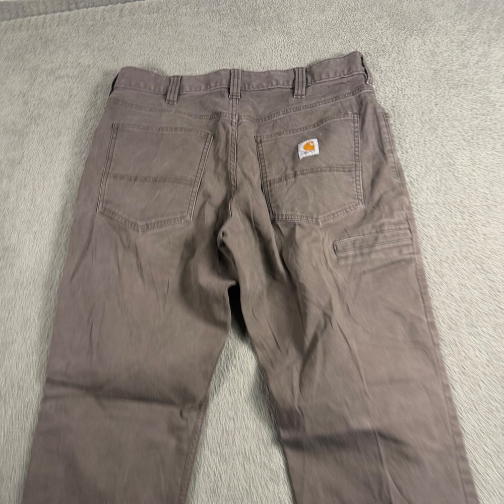 Carhartt Relaxed Fit Canvas Carpenter Work Pants Brown 34x28 Utility Hammer Loop